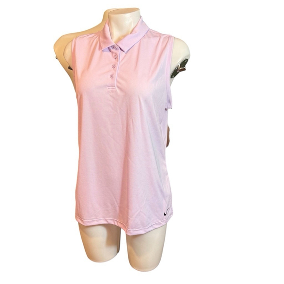 Women's Nike dri fit Golf Polo Shirt Pink Size m - Picture 2 of 3